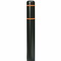 Innoplast BollardGard 7 1/8'' x 52'' Black Bollard Cover with Orange Reflective Stripes BC752BKO 269BC752BKO